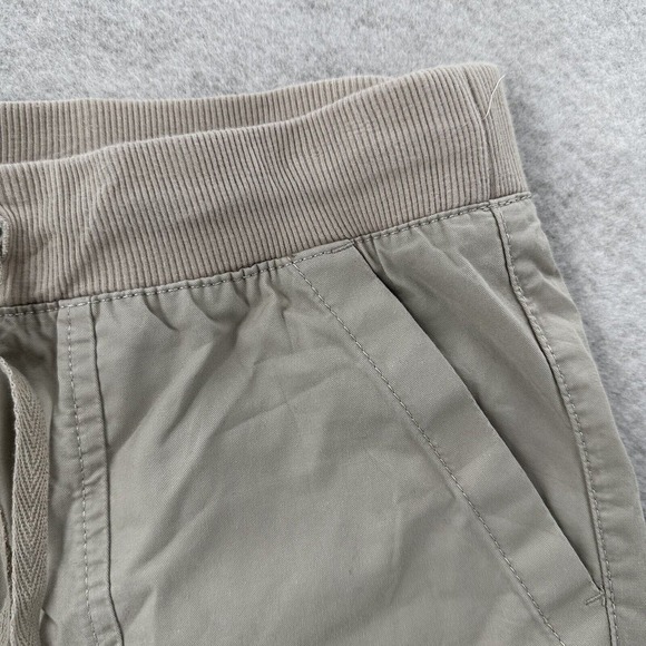 Talbots Pants Womens 8 Elastic Waist Pull Up Cotton Roll Cuff Tan Khaki Cargo - Picture 5 of 13